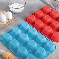 Форма для выпечки "Круг", 12 ячеек, цвета МИКС