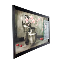 Часы-картина настенные "Серые вазы", 50х100 см  микс