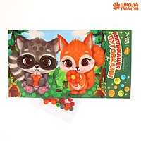 Аппликация пуговками "Лесные зверята"+ клейкая лента