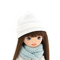 Кукла мягкая Sophie в белой шубке 32 см Европейская зима