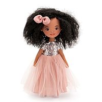 Кукла мягкая Tina в розовом платье с пайетками 32 см