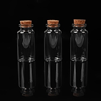 Баночки для хранения бисера d3*6см (наб 3шт цена за наб) стекло/пробка АУ