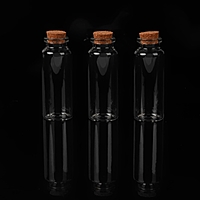 Баночки для хранения бисера (наб 3шт цена за наб) d3*8см стекло/пробка АУ