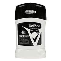 Дезодорант-антиперспирант Rexona мужской "Невидимый на черном и белом", стик, 50 мл