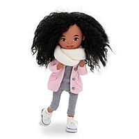 Кукла мягкая Tina в розовой куртке 32 см Европейская зима