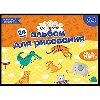 Альбом д/рис A4 24л на гребне Calligrata, обл мел карт, бл офс 100г/м2