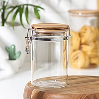 Банка для сыпучих продуктов с бугельным замком «Эко», 950 мл, 10×15 см