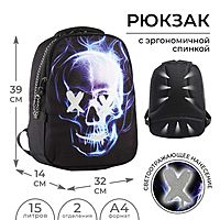 Рюкзак школьный ART hype Skull 39x32x14 см
