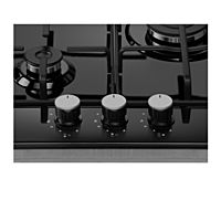Варочная поверхность MAUNFELD EGHE.43.3STS-EB, газовая, 3 конфорки, чёрная