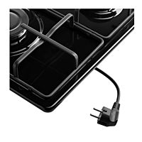 Варочная поверхность MAUNFELD EGHE.43.3STS-EB, газовая, 3 конфорки, чёрная