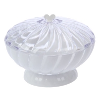 Ваза для хлеба и фруктов 1,5 л "Грация", цвет белый