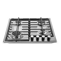 Варочная поверхность MAUNFELD EGHS.64.6CS/G, газовая, 4 конфорки, серебристая