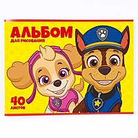 Альбом для рисования на скрепке, А4, 40 л., Paw Patrol