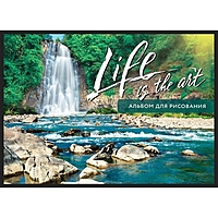Альбом д/рис А4 60л на гребне Водопад, обл мел карт, бл офс 100г/м2