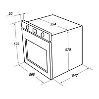 Духовой шкаф MAUNFELD EOEH.7611SCB, электрический, 76 л, класс А, чёрный