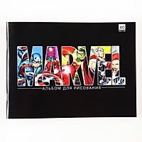 Альбом для рисования на скрепке, А4, 40 л., "Marvel", Мстители
