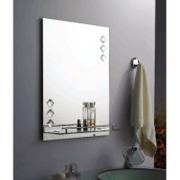Зеркало в ванную комнату Ассоona A616, 600 х 450 мм, 1 полка