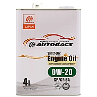 Масло моторное Autobacs Synthetic 0W-20 SP GF-6A 4 л синт.