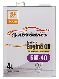 Масло моторное Autobacs Synthetic 5W-40 SP/CF 4 л A00032432