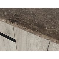 Кухня трёхуровневая под потолок «Равенна люкс», со столешницей, 3000×600 мм, цвет венге/алмабра тёмная/дуб браун