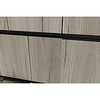 Кухня трёхуровневая под потолок «Равенна люкс», со столешницей, 3000×600 мм, цвет венге/алмабра тёмная/дуб браун