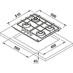 Варочная поверхность Franke FHSM 604 3G DC XS C (106.0554.391)