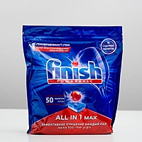 Таблетки для мытья посуды в посудомоечных машинах Finish All in1 Shine&Protect в таблетках, 50 шт