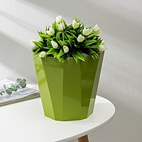 Кашпо со вставкой 3,6л "Палермо", цвет оливковый