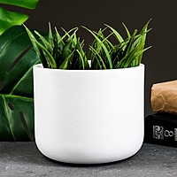 Кашпо "Овал" 14х12см, белое