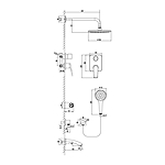 Смеситель для ванны Lemark Bronx LM3722GM встраиваемый хром