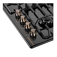 Варочная поверхность MAUNFELD EGHE.64.63CB.R/G, газовая, 4 конфорки, чёрная