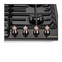 Варочная поверхность MAUNFELD EGHE.64.63CB.R/G, газовая, 4 конфорки, чёрная