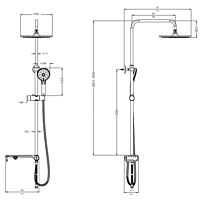 Душевой гарнитур Lemark LM8810C, тропический душ, лейка, без излива, мыльница, цвет хром