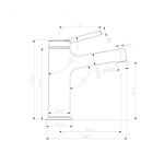 Смеситель для раковины Lemark Minima LM3806C монолитный хром