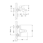 Смеситель для ванны Lemark Point LM0314C короткий излив хром