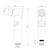 Гигиенический душ Lemark LM8140GM, графит