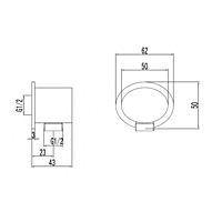 Подключение для душевого шланга Lemark LM8026C, 62 х 50 мм, хром