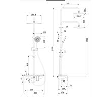 Душевая система Lemark Tropic LM7012C, однорычажный, тропический душ, лейка, хром