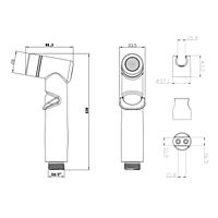 Гигиенический душ Lemark LM8088C, с настенным держателем и шлангом, хром