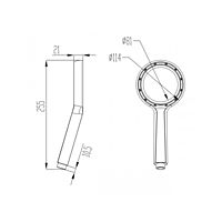 Душевая лейка Lemark LM0820C, ручная, круглая, 114 х 255 мм, 1 функция, хром