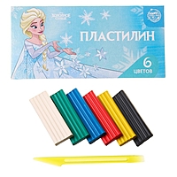 Пластилин 6 цветов 90 г «Эльза», Холодное сердце