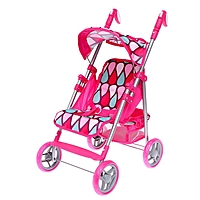 Коляска для кукол летняя, с крышей, ручка регулируется, металл