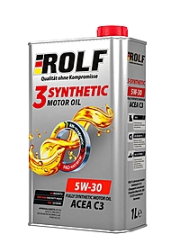 Масло моторное Rolf 3-Synthetic 5W-30 C3 1 л синт. металл