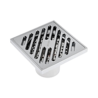 Трап AFLORN AF10710-10, d=50 мм, вертикальный, 100х100 мм, латунь, хром