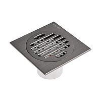 Трап AFLORN AF10510T-10, d=50 мм, вертикальный, 100х100 мм, латунь, графит