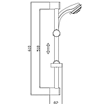 Душевая стойка Potato Р9029 с мыльницей хром