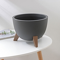 Кашпо на ножках 4,2л d25см h18,5см "Флориан", цвет графитовый