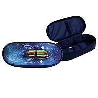 Пенал мягкий футляр ткань 45*205*95 ПМК 27-20 Calligrata резинка на клапане унив Ракета