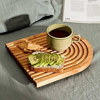 Доска разделочная для подачи и сервировки, 25х22х1.8см, берёза