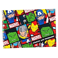 Альбом для рисования на гребне, А4, 40 листов, "Marvel", Мстители